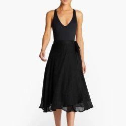 Vitamin A Lana Skirt - EcoLinen Gauze Black