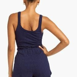 Vitamin A Thalia Organic Rib Shorts - Midnight Organic Rib