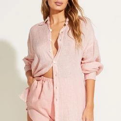 Vitamin A Tallows Linen Short - EcoLinen Pink Coral