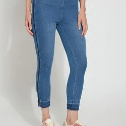 Lysse Gradient Cropped Denim Legging - 24.5" Inseam