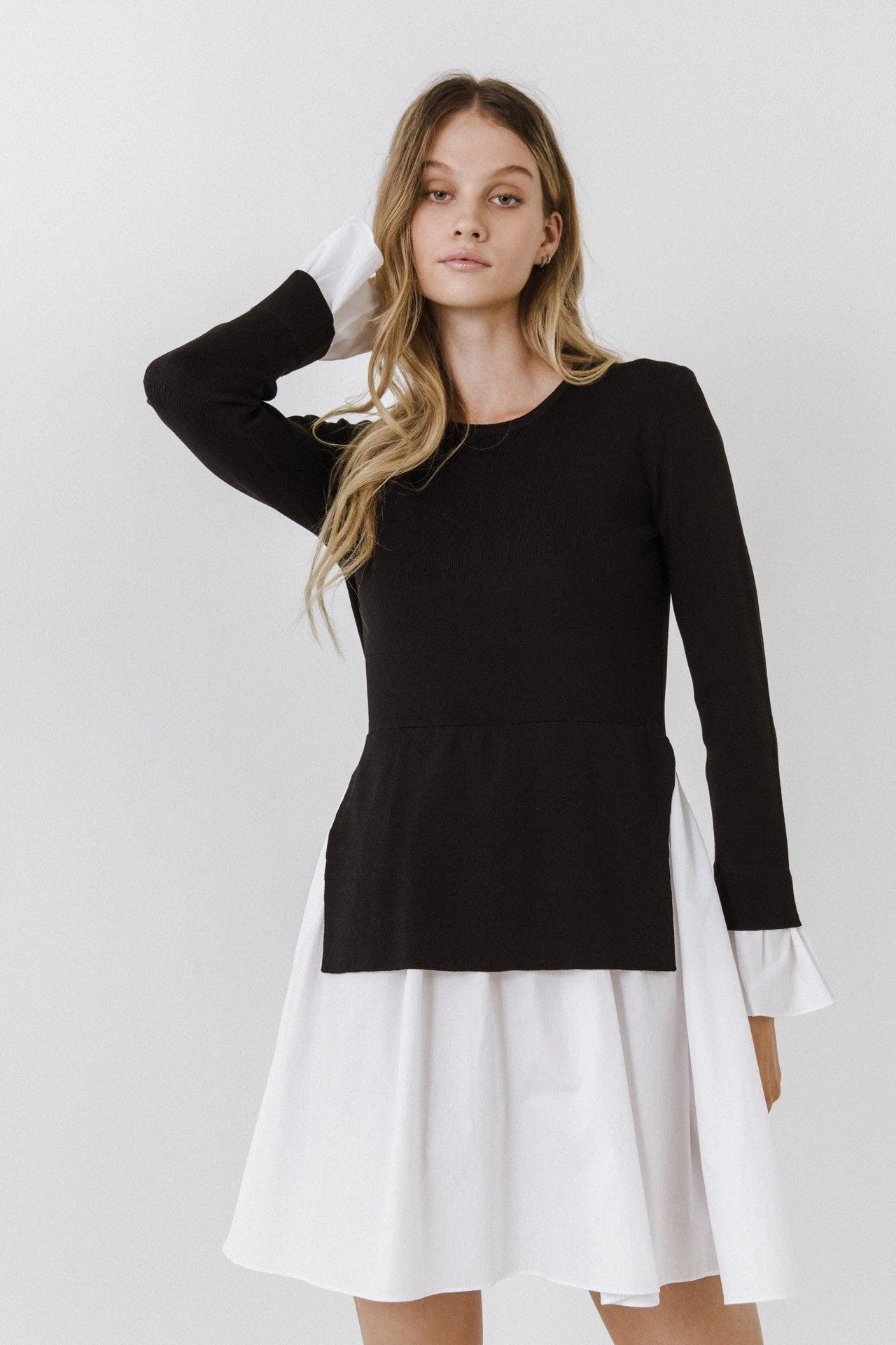 English Factory Mixed Media Mini Dress 2 English Factory Mixed Media Mini Dress - Image 2