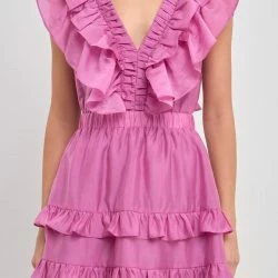 Endless Rose Uffle Detail Mini Dress -ANNA-KACI SHOP M00192934389174 2624531705
