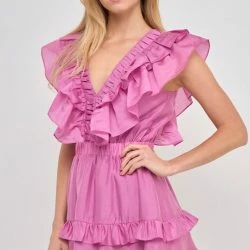 Endless Rose Uffle Detail Mini Dress