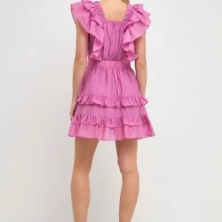 Endless Rose Uffle Detail Mini Dress -ANNA-KACI SHOP M00192934389174 839046073