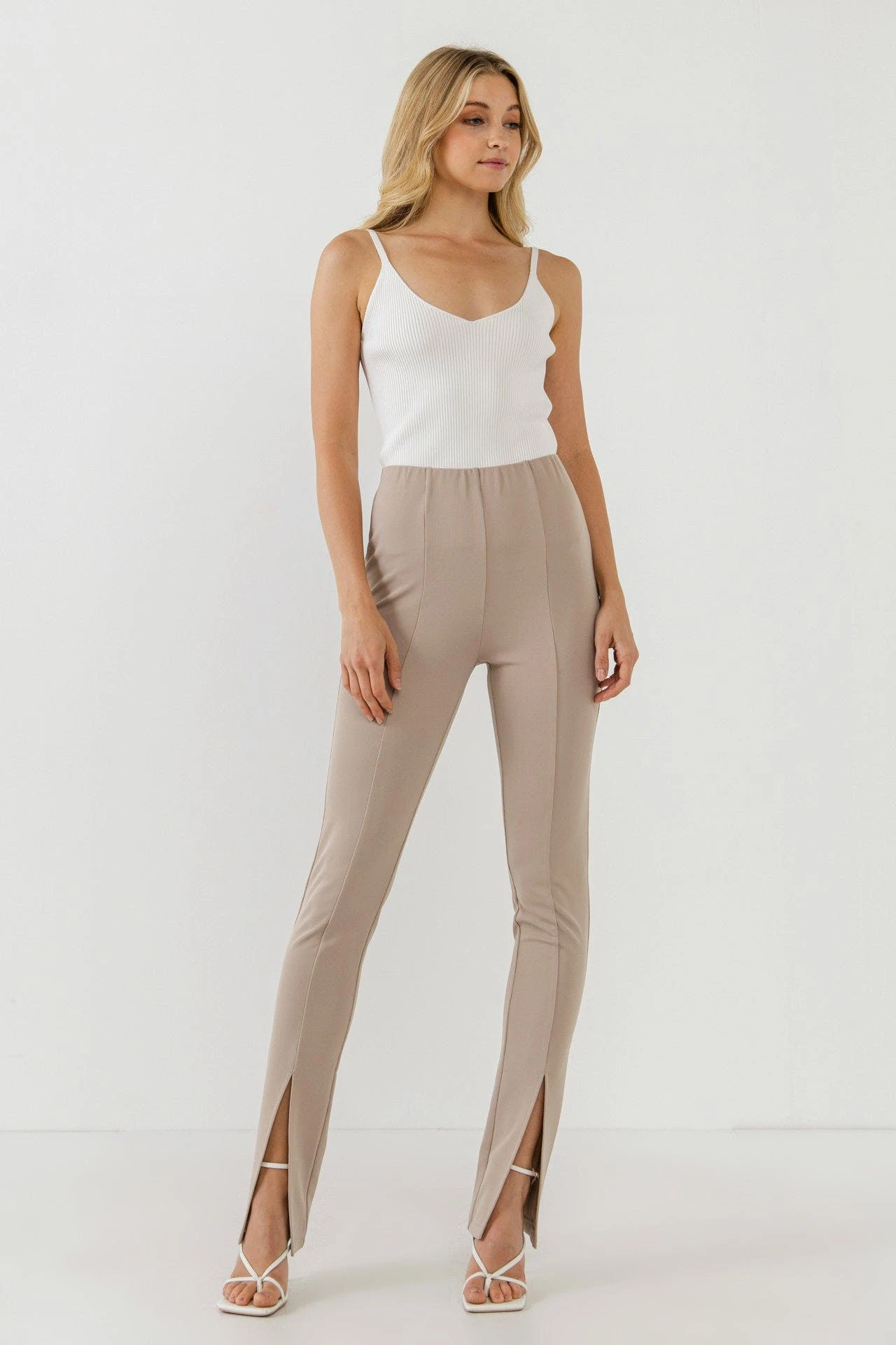 Grey Lab Front Slit Flares Pant 6 Grey Lab Front Slit Flares Pant - Image 6