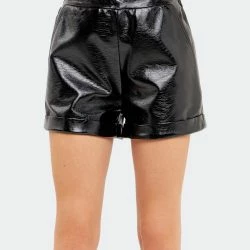 Grey Lab Shiny PU Shorts -ANNA-KACI SHOP M00192934431026 3156089369