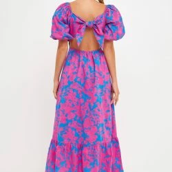 Free The Roses The Roses Floral Cut-Out Maxi Dress -ANNA-KACI SHOP M00192934472197 2662209450