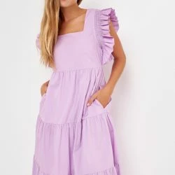 English Factory Tiered Midi Dress - Lilac -ANNA-KACI SHOP M00192934498487 8555604