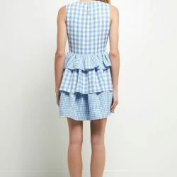 English Factory Gingham Tiered Mini Dress -ANNA-KACI SHOP M00192934502047 2417369157