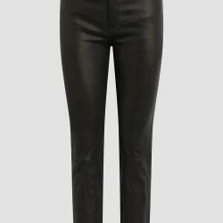 Hudson Jeans Nico Mid-Rise Straight Leather Pant
