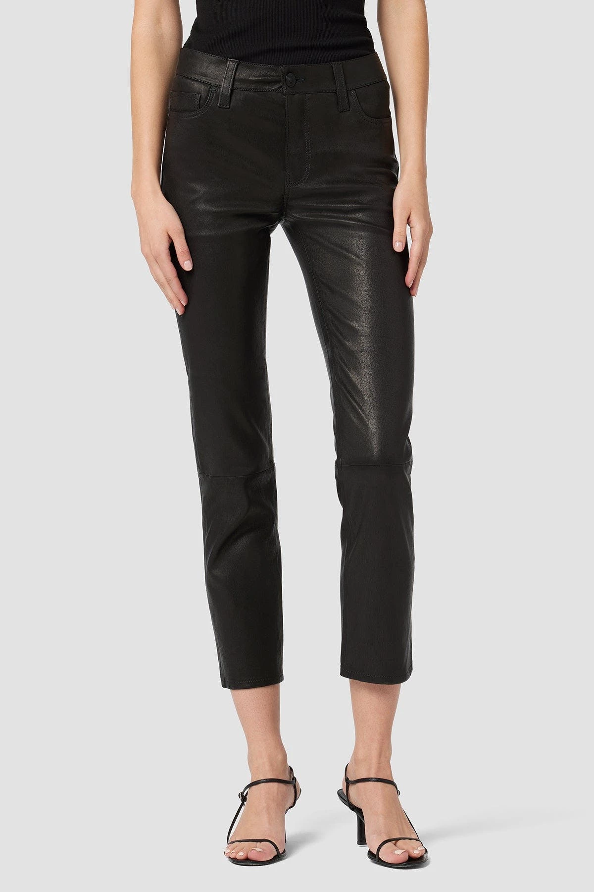 Hudson Jeans Nico Mid-Rise Straight Leather Pant 2 Hudson Jeans Nico Mid-Rise Straight Leather Pant - Image 2