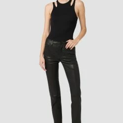 Hudson Jeans Nico Mid-Rise Straight Leather Pant 15 Hudson Jeans Nico Mid-Rise Straight Leather Pant -ANNA-KACI SHOP M00193372046131 4256759951