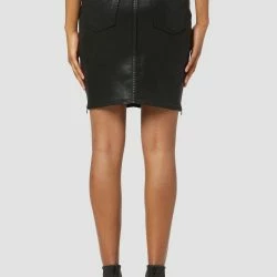 Hudson Jeans Centerfold Extreme High-Rise Coated Skirt