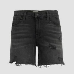 Hudson Jeans Kass High-Rise Boyfriend Short - Black