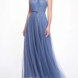Marchesa Bridesmaids Ne Gown- Slate Blue