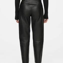 ANINE BING Ecky Leather Trouser - Black -ANNA-KACI SHOP M00194421550395 1793969879