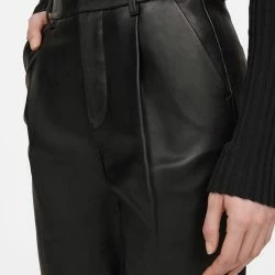 ANINE BING Ecky Leather Trouser - Black -ANNA-KACI SHOP M00194421550395 4047724816