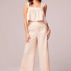 B.O.G. Collective Around Joy Tea Wide Leg Pants - Tea