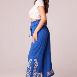 B.O.G. Collective Marta Royal Blue Embroidered Pants -ANNA-KACI SHOP M00194443106563 212233421