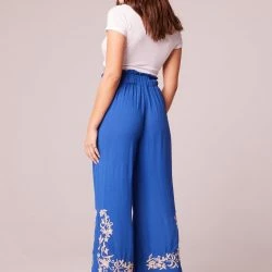 B.O.G. Collective Marta Royal Blue Embroidered Pants -ANNA-KACI SHOP M00194443106563 3552692740