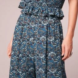 B.O.G. Collective Elise Teal Floral Wide Leg Pants -ANNA-KACI SHOP M00194443109984 3239924260