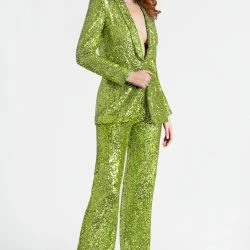 ONE33 SOCIAL The Starling - Lime Sequin Pant -ANNA-KACI SHOP M00195230513410 285762336