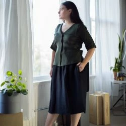 Onīrik īrik Beth Skirt / Black Linen -ANNA-KACI SHOP M00196044051822 300220545 scaled