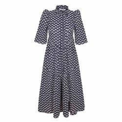 Onīrik īrik Portia Dress/black + Milky White Broderie Anglaise Cotton -ANNA-KACI SHOP M00196044584139 2278671137