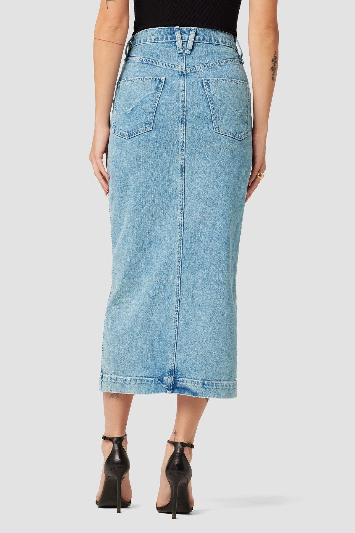 Hudson Jeans Asymmetrical Front Pencil Skirt - Rose Garden 4 Hudson Jeans Asymmetrical Front Pencil Skirt - Rose Garden - Image 4