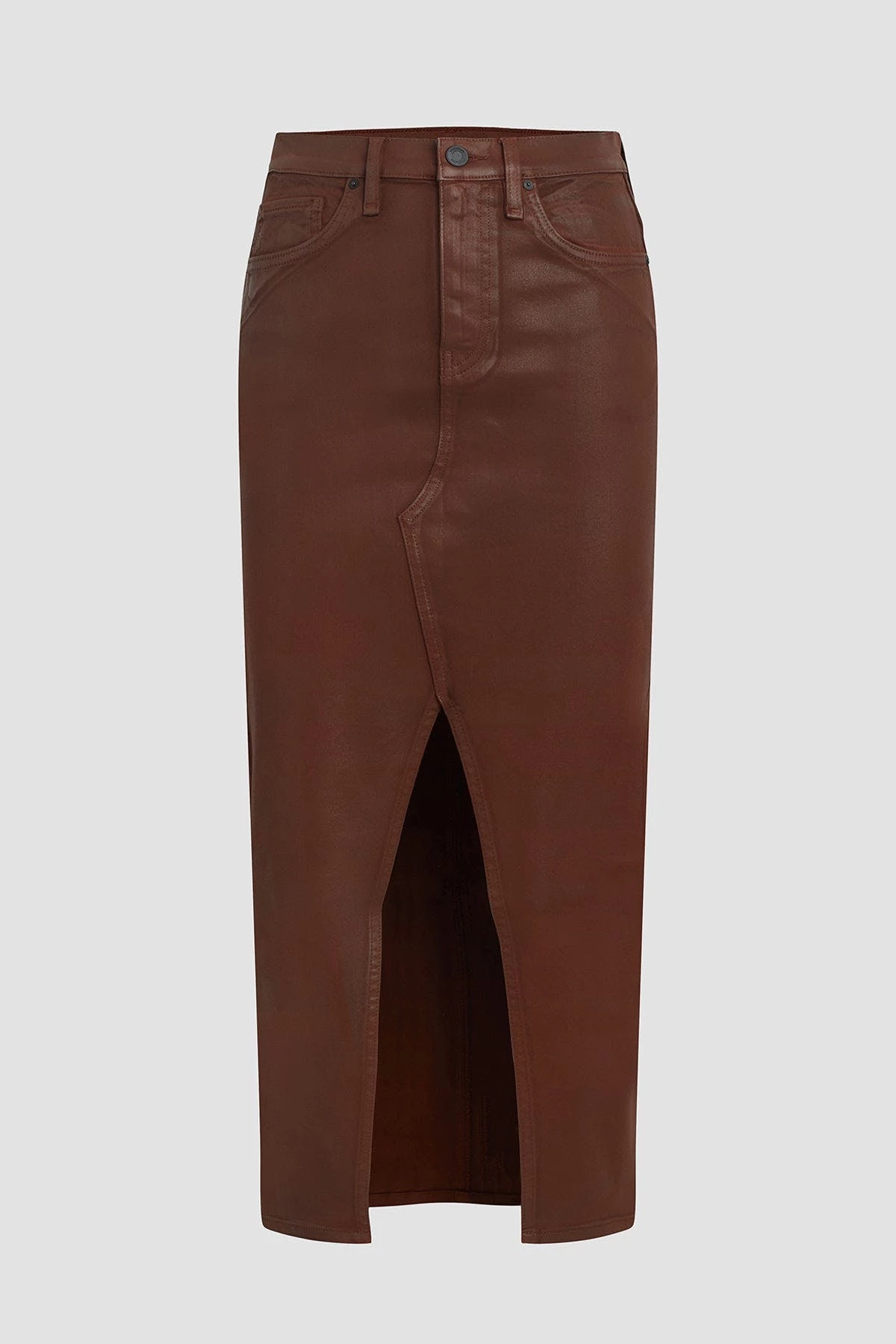 Hudson Jeans Reconstructed Skirt - Coated Tortoise Shell 7 Hudson Jeans Reconstructed Skirt - Coated Tortoise Shell - Image 7