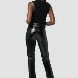 Hudson Jeans Utility Cargo Ankle Straight Pant - Black Patent -ANNA-KACI SHOP M00196450084063 3838543405