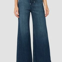 Hudson Jeans Drawstring Wide Leg Trouser With Slit