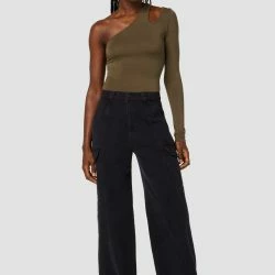 Hudson Jeans Igh Rise Wide Leg Cargo Pant - Black -ANNA-KACI SHOP M00196450105270 1858077582