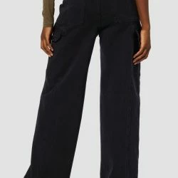 Hudson Jeans Igh Rise Wide Leg Cargo Pant - Black -ANNA-KACI SHOP M00196450105270 2857592898