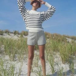 ELEVEN SIX Ea Stripe Short -ANNA-KACI SHOP M00196704549591 881285369