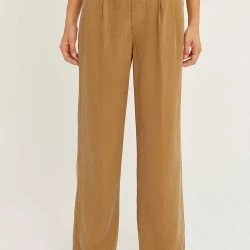 Crescent Swan Wide Leg Tencel Trousers