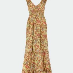 SOHUMAN Isabella Long Dress With Printed Figures -ANNA-KACI SHOP M00196704911282 3691313142