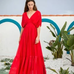 SOHUMAN Jessie Maxi Luxury Red Dress