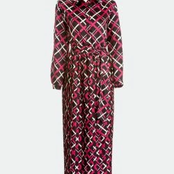 SOHUMAN Tinsley Printed And Belted Luxury Dress -ANNA-KACI SHOP M00196704912999 3735936311