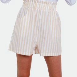 SOHUMAN Milana Yellow Shorts With White Lines Printed -ANNA-KACI SHOP M00196704913194 2454209444