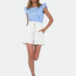 SOHUMAN Rayna White Shorts