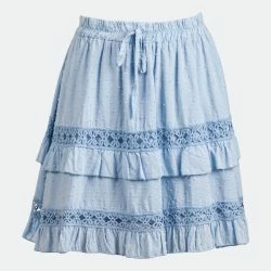 SOHUMAN Chaya Blue Midi Skirt -ANNA-KACI SHOP M00196704913484 1742523505