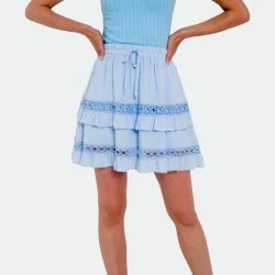 SOHUMAN Chaya Blue Midi Skirt -ANNA-KACI SHOP M00196704913484 2552165815