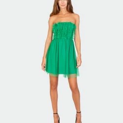 SOHUMAN Keira Green Tule Mini Dress