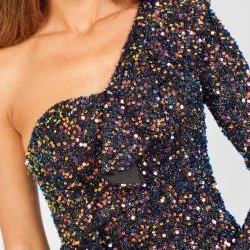 SOHUMAN Claire One Shoulder Sequin Maxi Dress 7 SOHUMAN Claire One Shoulder Sequin Maxi Dress -ANNA-KACI SHOP M00197094042488 3141442095