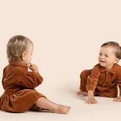 OMAMImini Baby Corduroy Shirt Dress - Beige -ANNA-KACI SHOP M00197094229490 2693700935