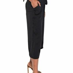 Lahive LAZZARO Cropped Black Palazzo Pant -ANNA-KACI SHOP M00197094444923 2570299017