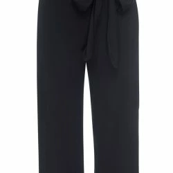 Lahive LAZZARO Cropped Black Palazzo Pant