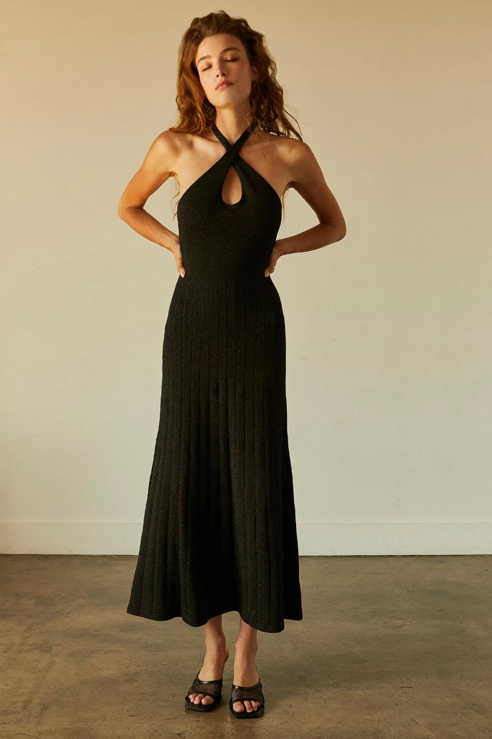 Crescent Robin Lurex Knit Midi Dress 3 Crescent Robin Lurex Knit Midi Dress - Image 3