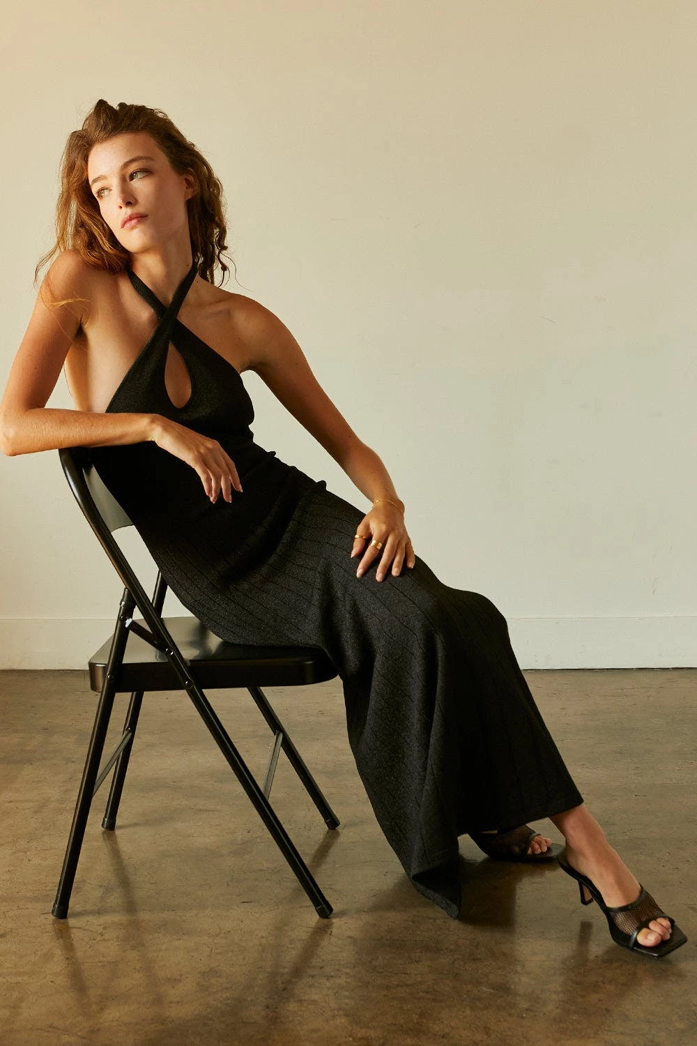 Crescent Robin Lurex Knit Midi Dress 1 Crescent Robin Lurex Knit Midi Dress